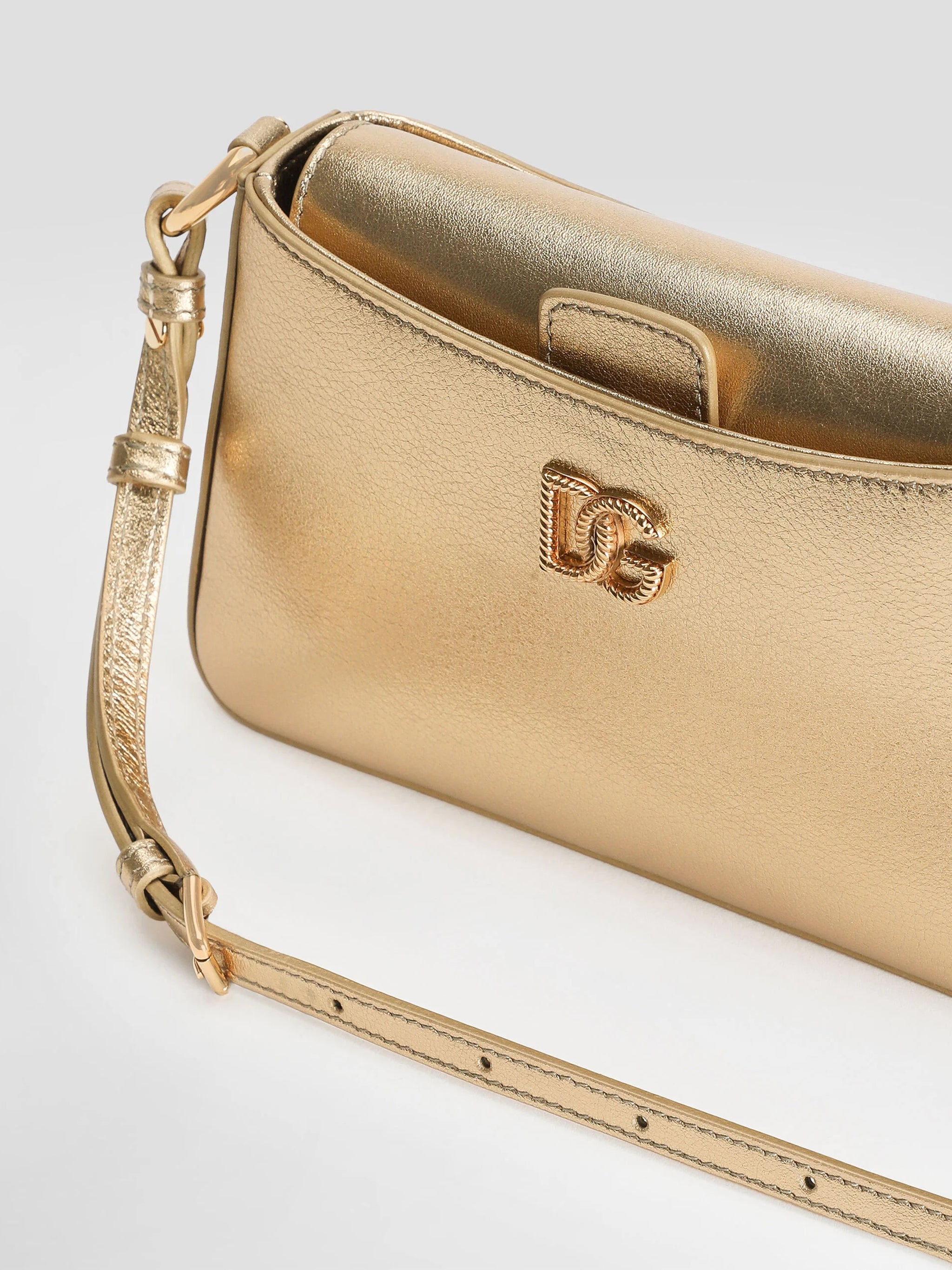Calfskin phone bag Dolce & Gabbana Oro | Grifo210