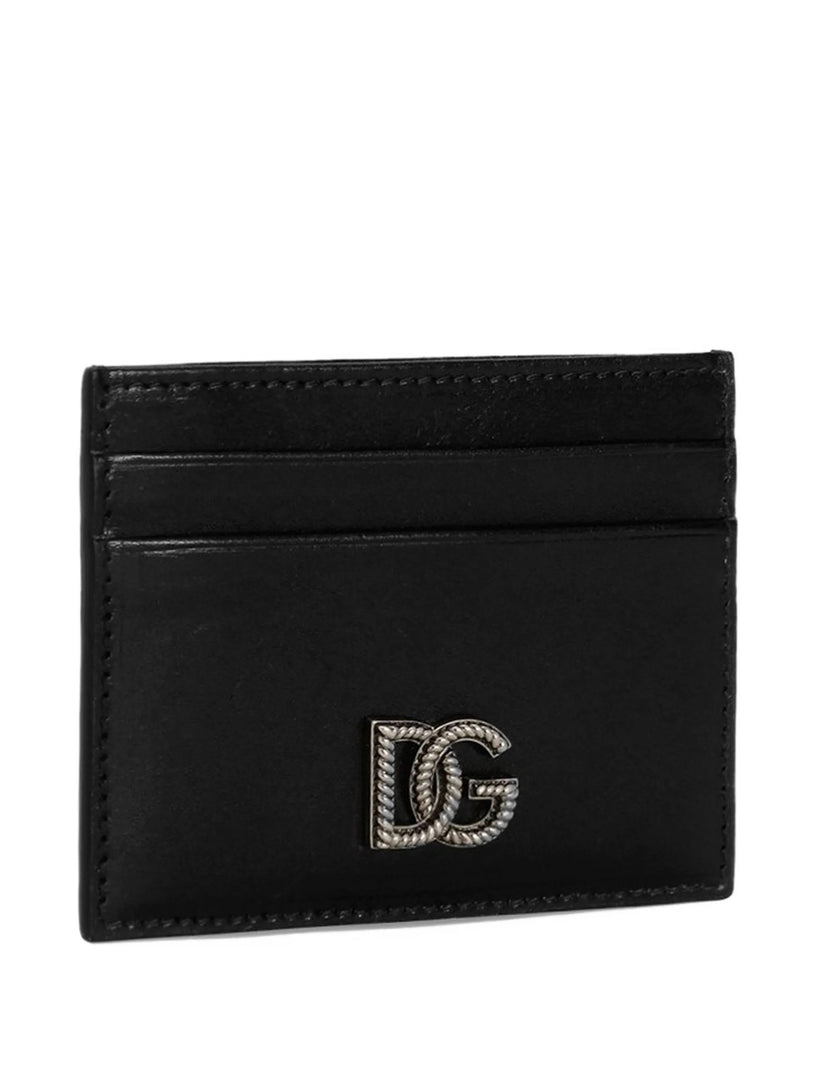 Calfskin card holder with DG logo