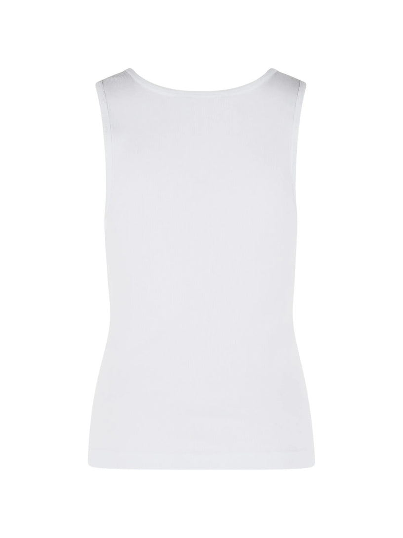 Ribbed tank top with DG embroidery and rhinestones