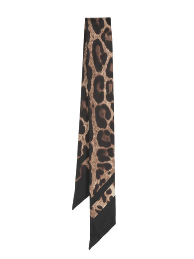 Leopard twill headscarf (6x100)