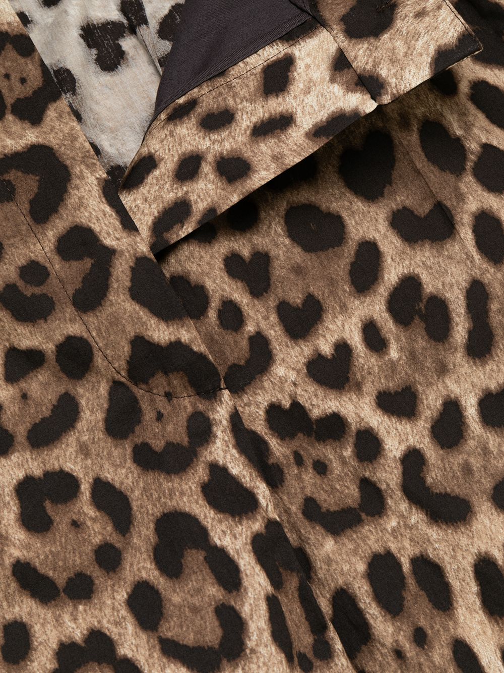 Leopard-print poplin shorts