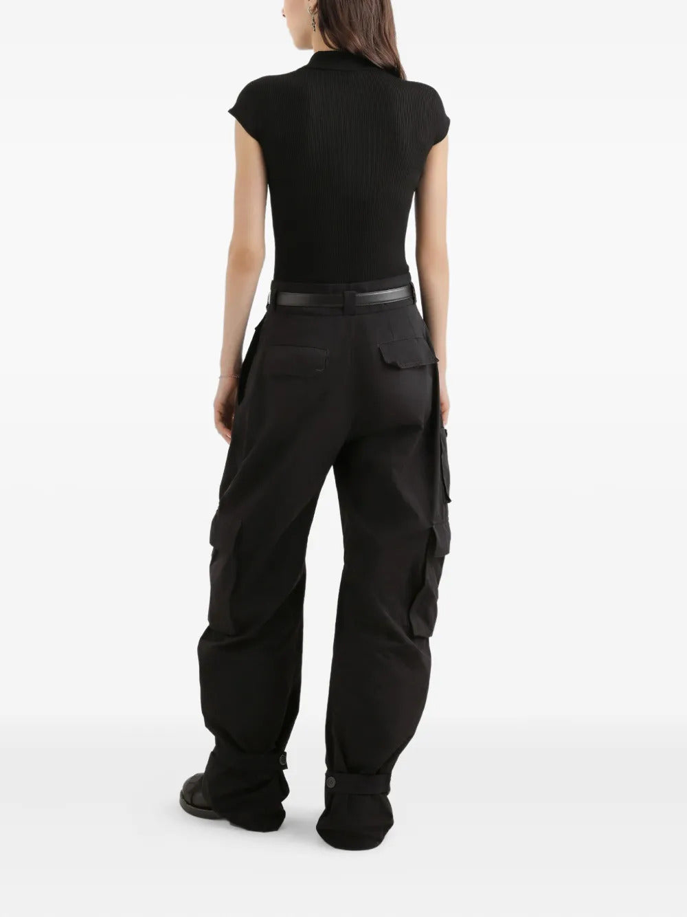 Ribbed polo sweater