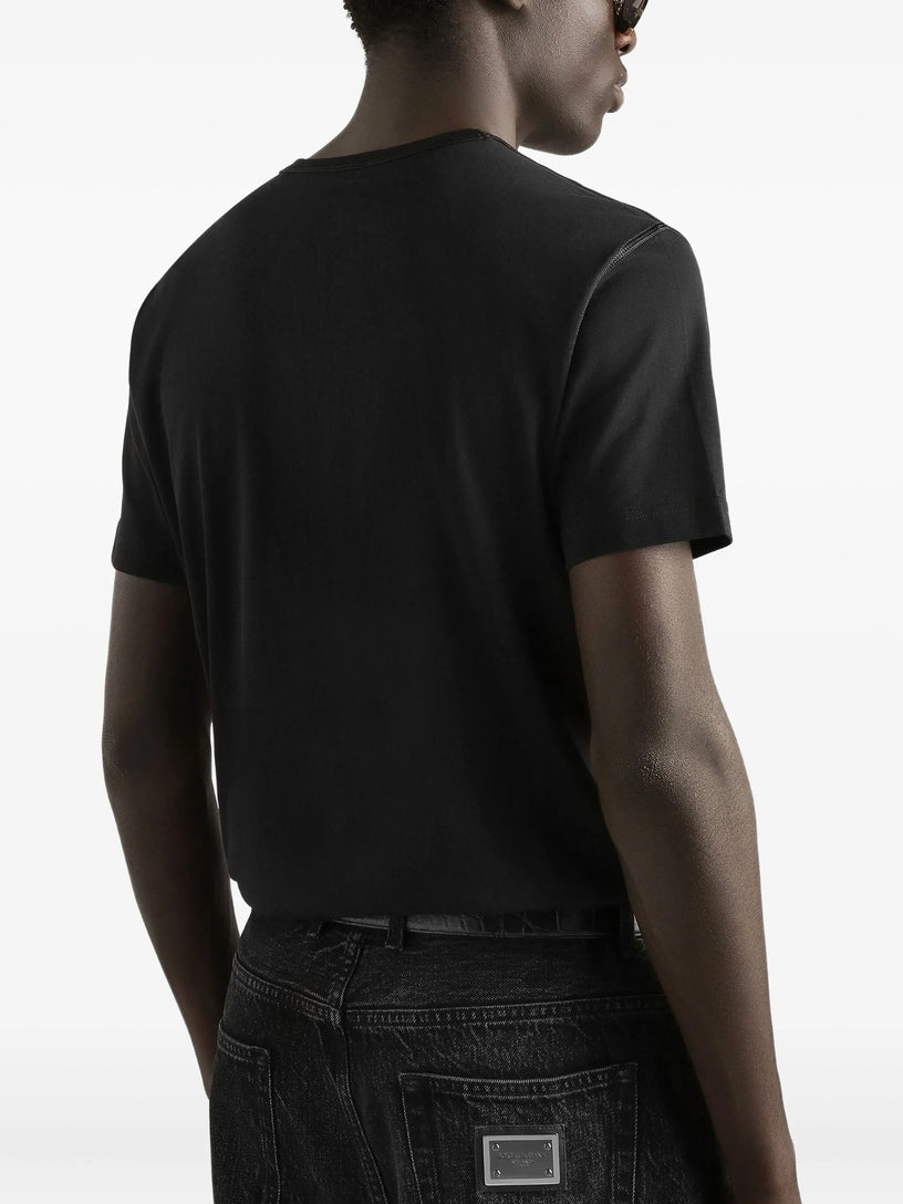 Cotton T-shirt with heraldic patch