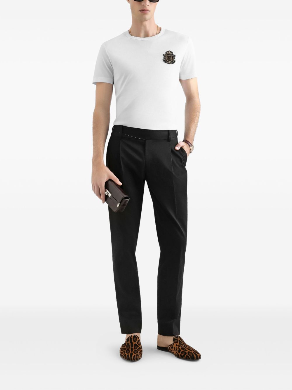 T-shirt with heraldic patch