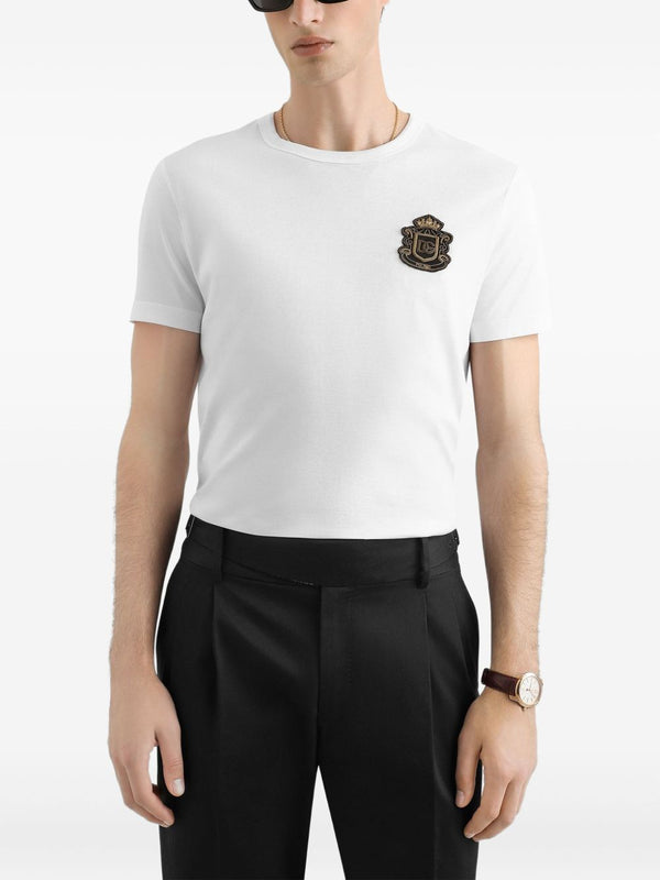 T-shirt with heraldic patch