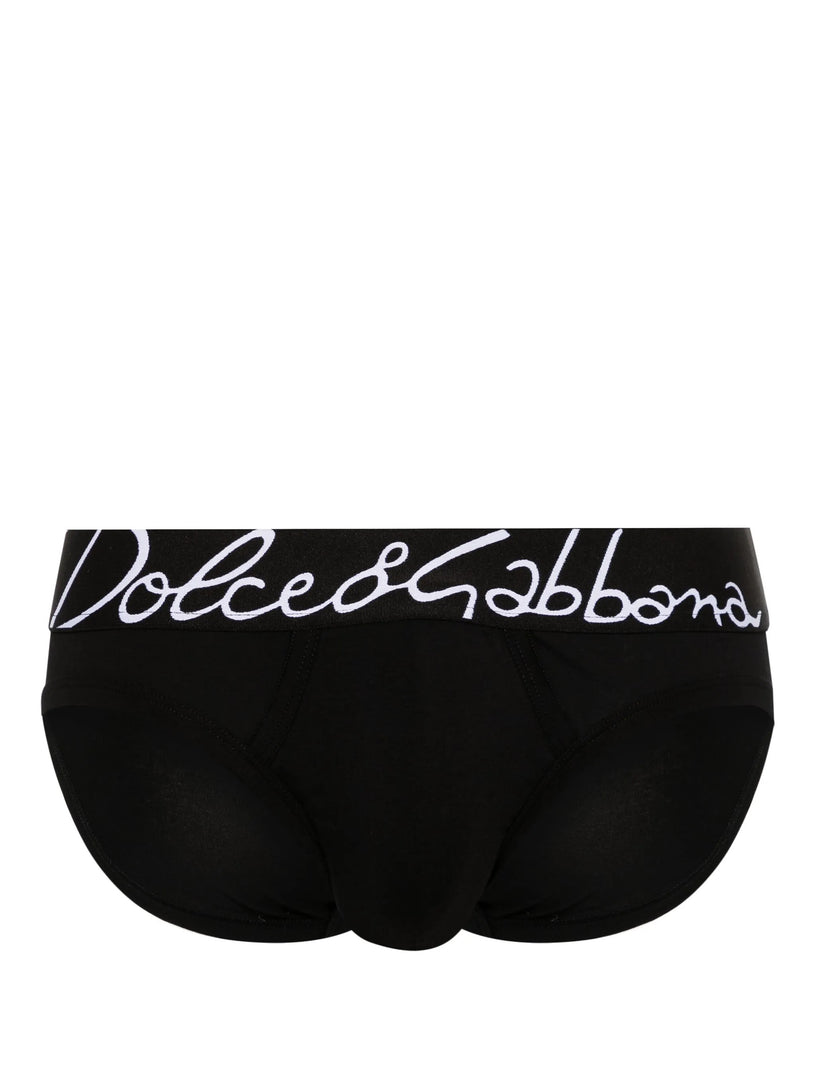 Stretch cotton mid-rise briefs
