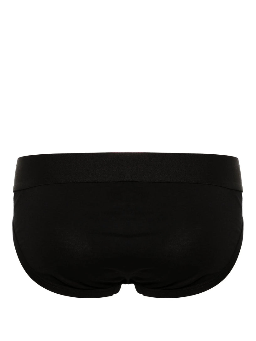 Stretch cotton mid-rise briefs