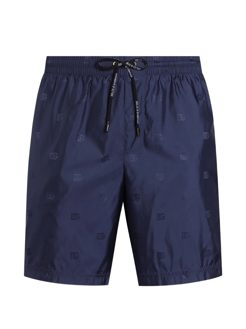 Swim trunks with jacquard DG Monogram