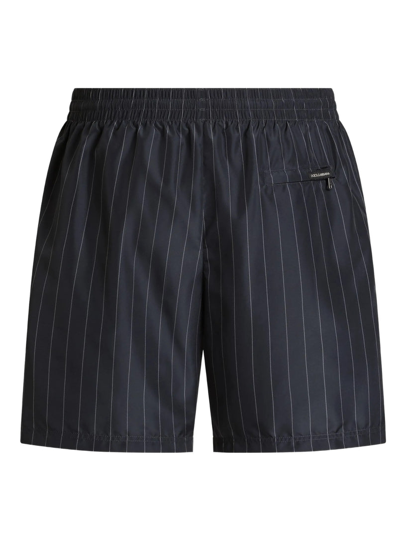 Striped medium-length boxer shorts