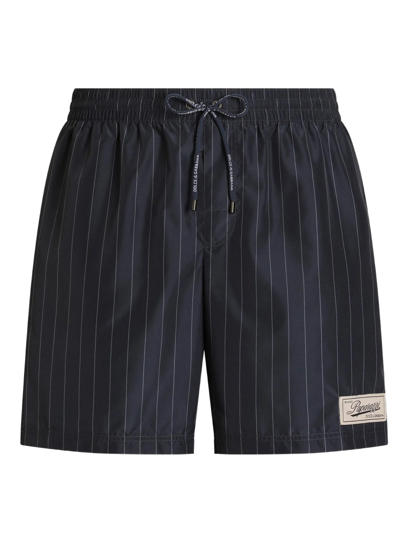 Striped medium-length boxer shorts