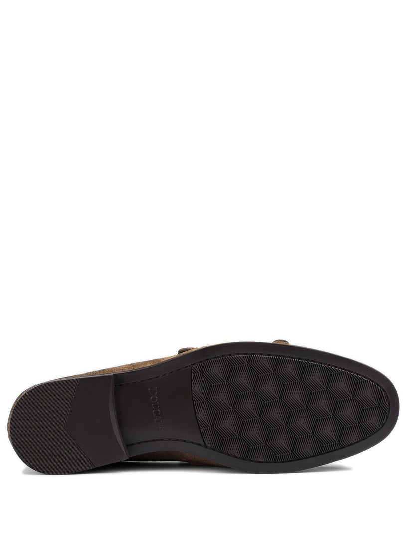 Mocassino doppia fibbia in suede
