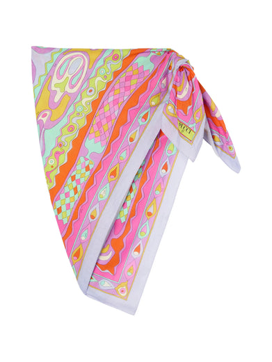 Pareo in cotone in stampa angoli