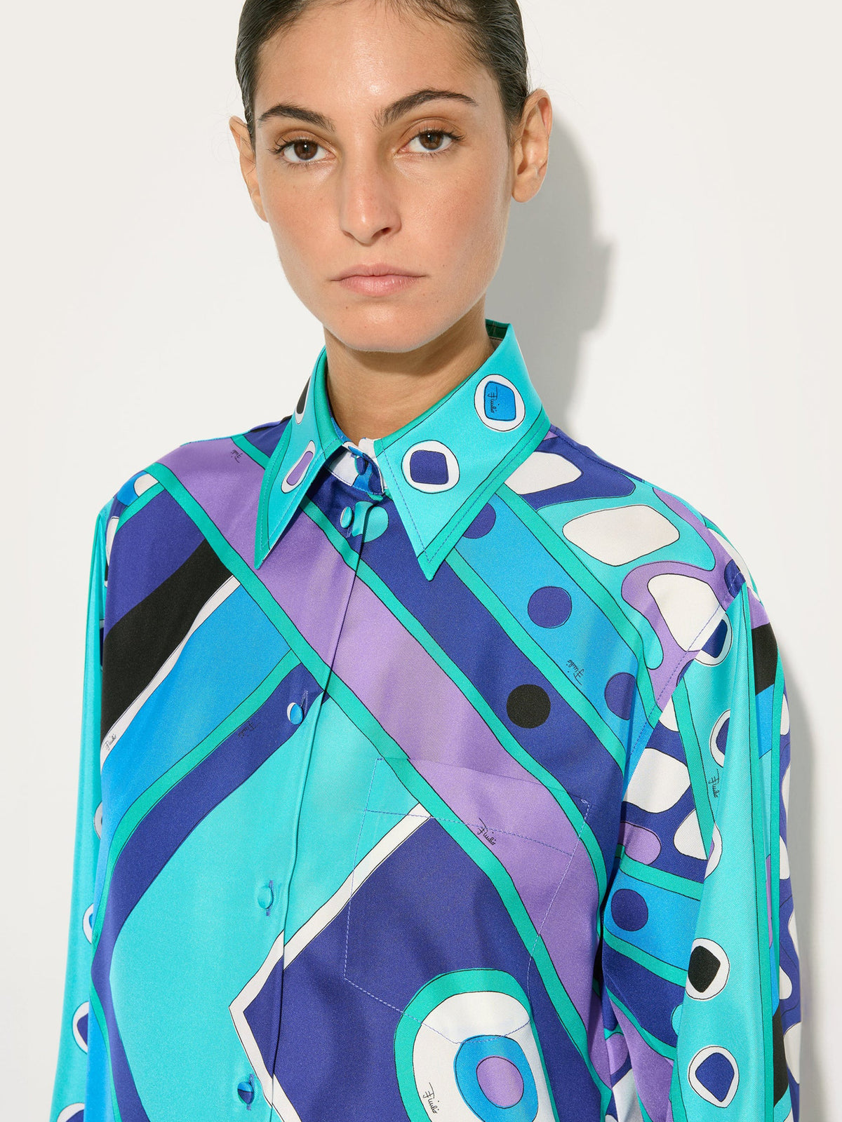 Camicia in Seta in Stampa Vivara