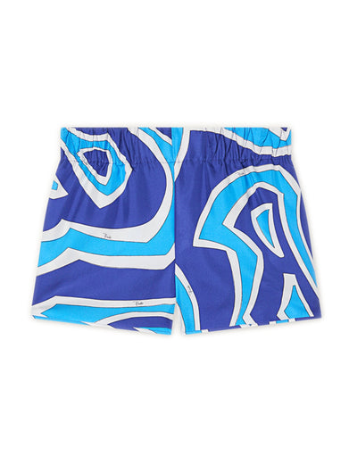 Shorts in Seta Stampa Labirinto