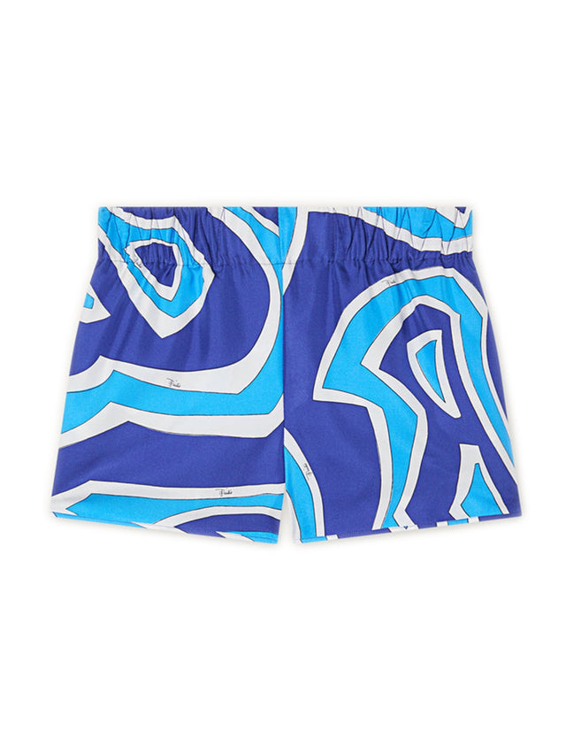 Shorts in Seta Stampa Labirinto