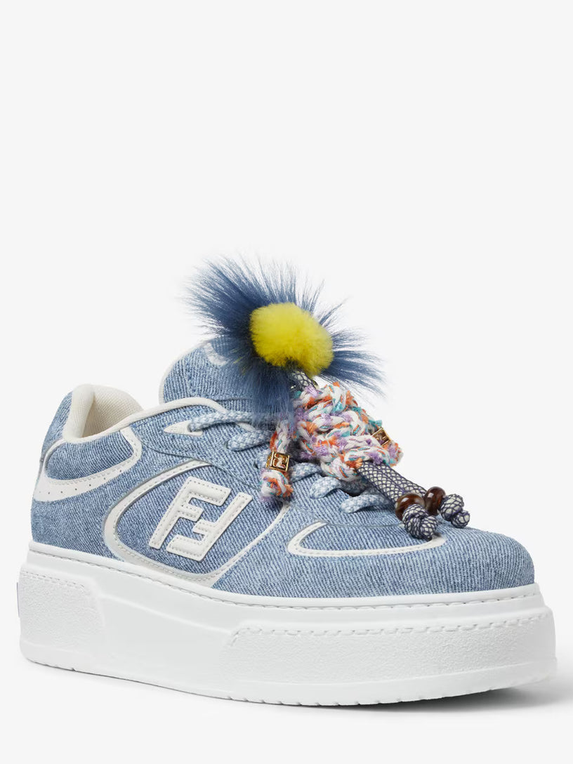 Fendi Match in denim-effect suede