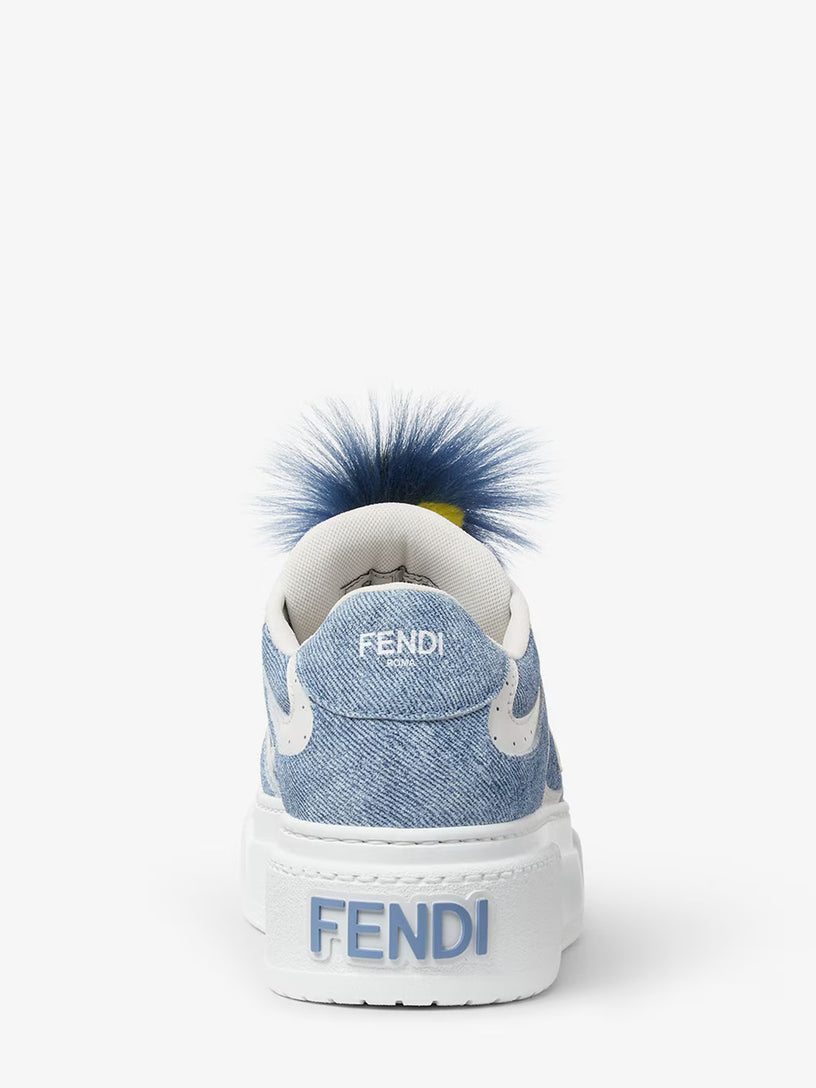 Fendi Match in denim-effect suede