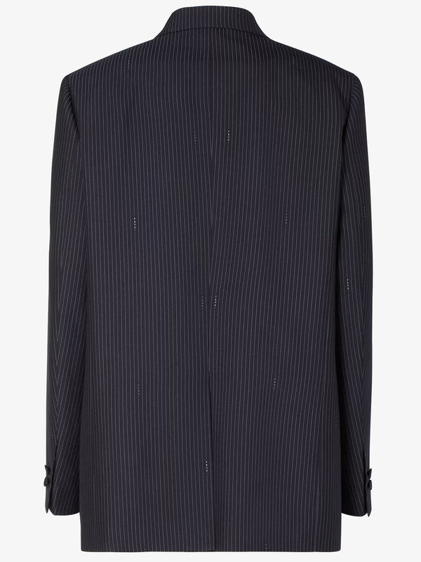 Blazer in lana gessata