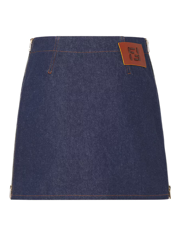 Denim mini skirt