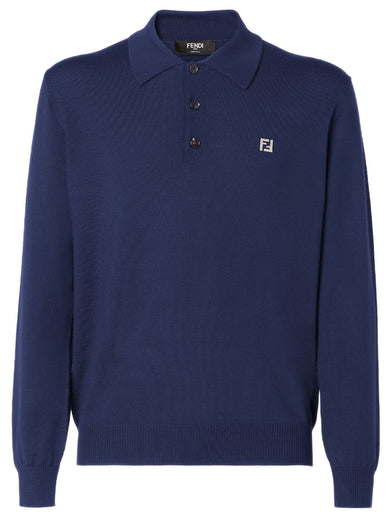 Wool polo shirt