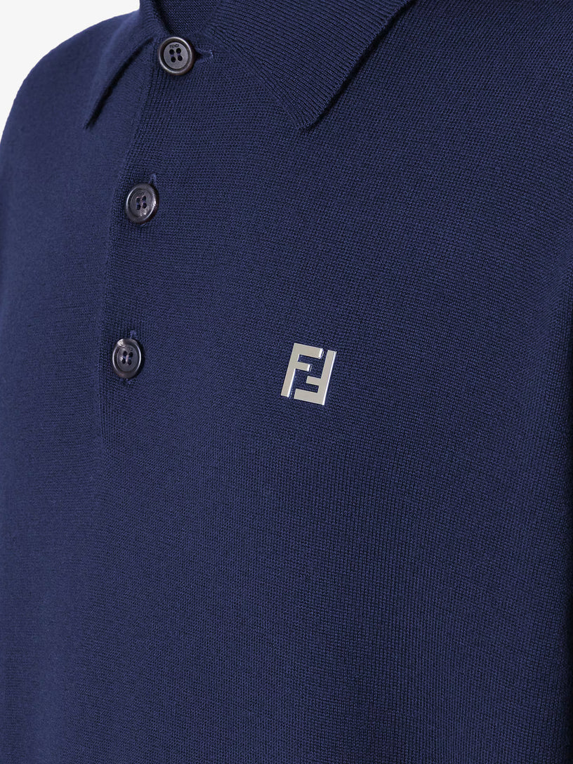 Wool polo shirt