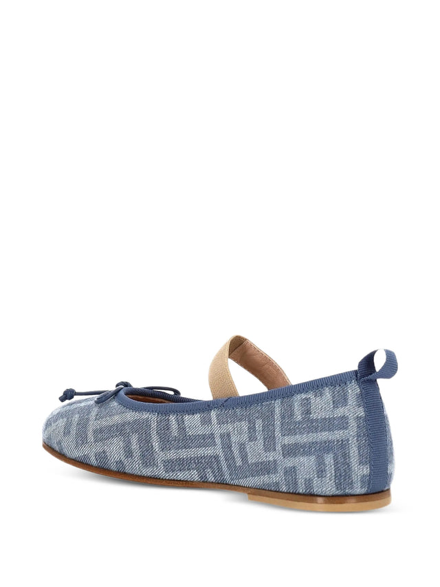 FF denim ballerina