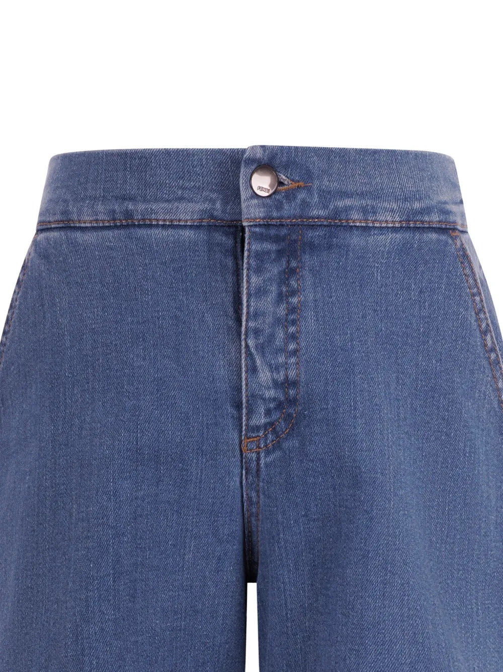 Denim shorts with logo