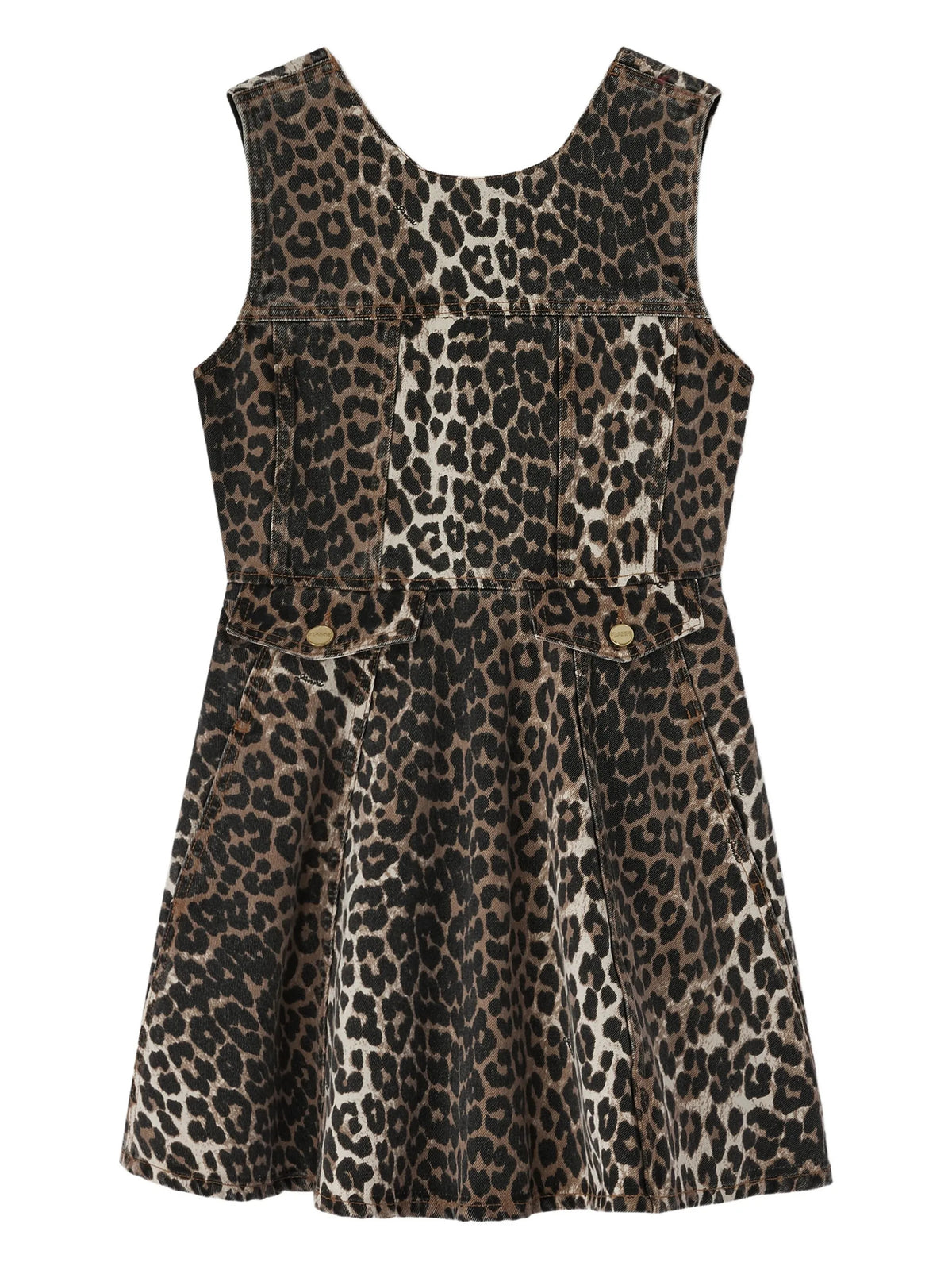 Leopard Denim Mini Dress