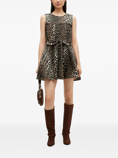 Leopard Denim Mini Dress