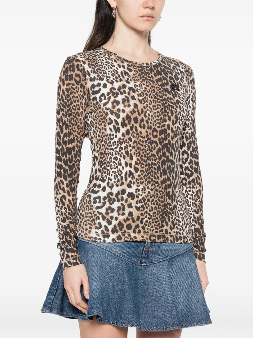 T-shirt leopardata