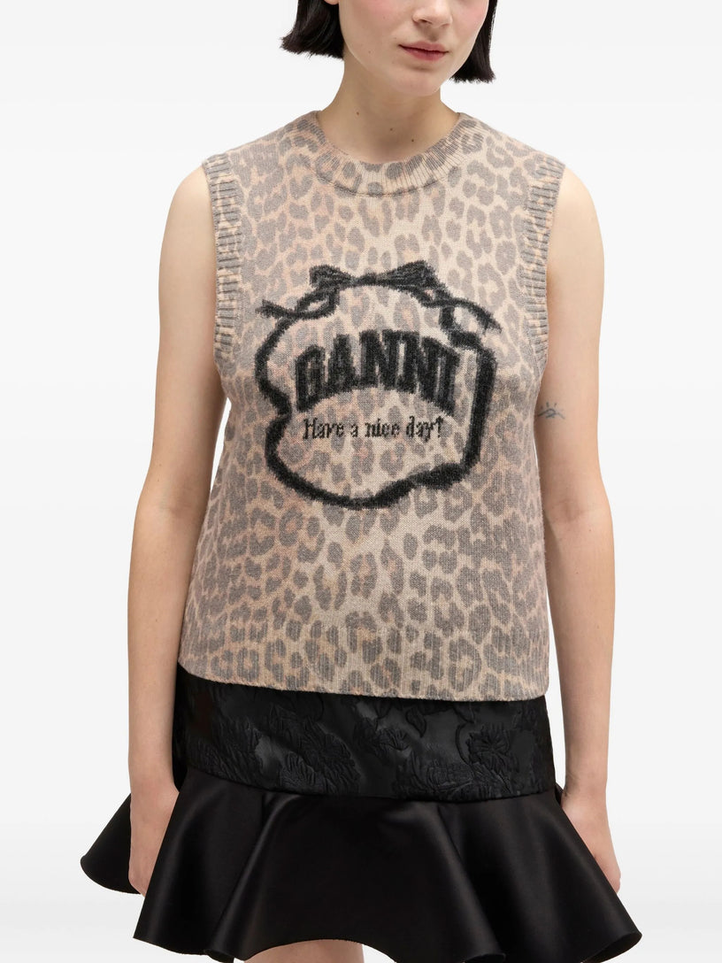 Graphic Wool Vest