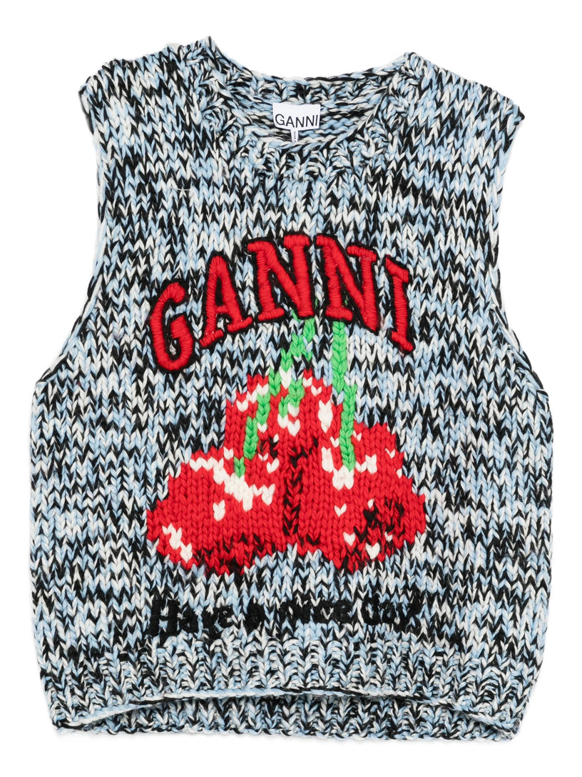 Vest with graphic print