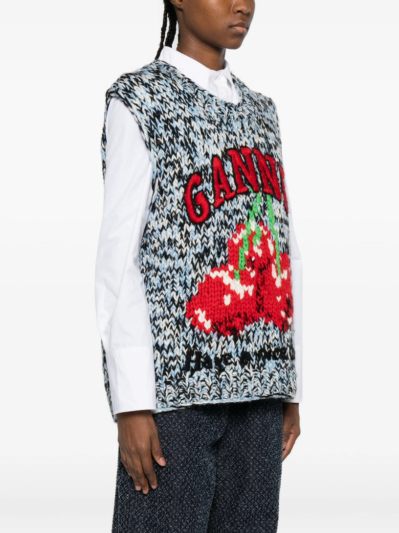 Vest with graphic print