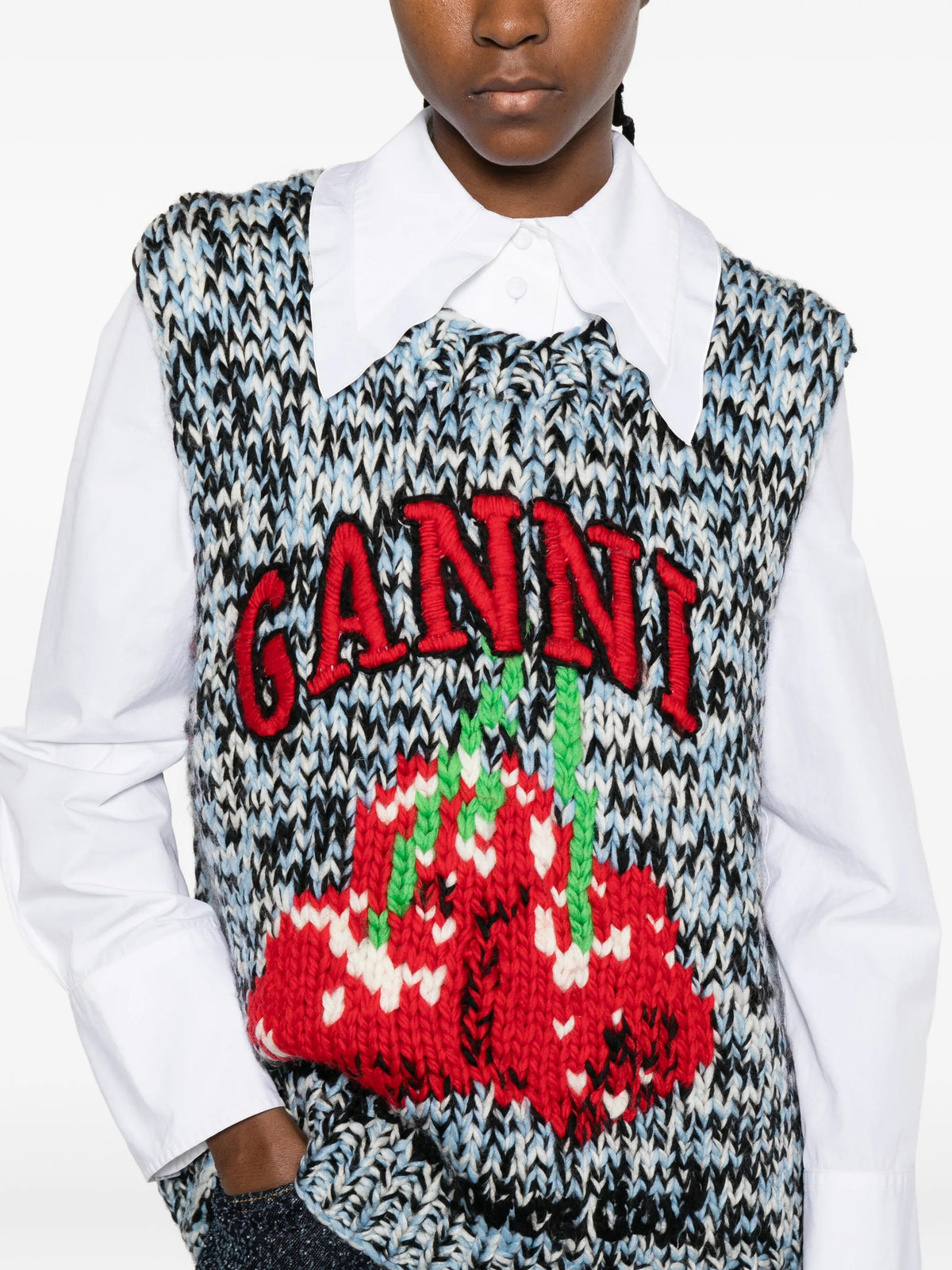 Vest with graphic print