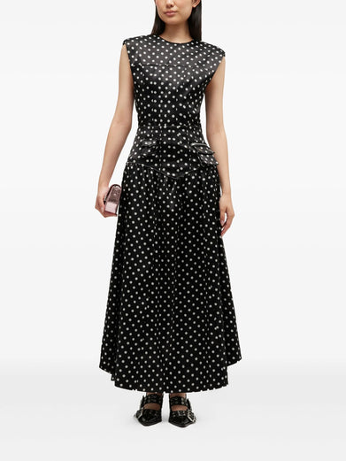 Polka-Dot satin corset skirt