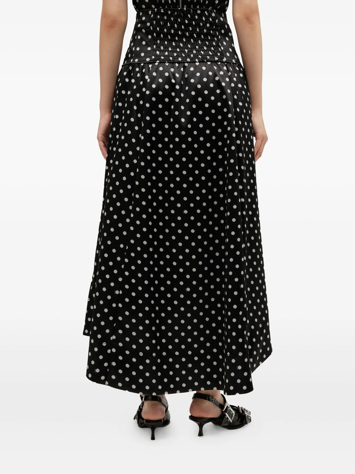 Polka-Dot satin corset skirt