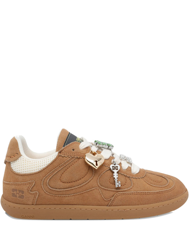 Suede sneakers with charms