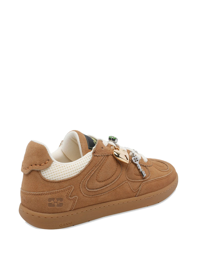 Suede sneakers with charms
