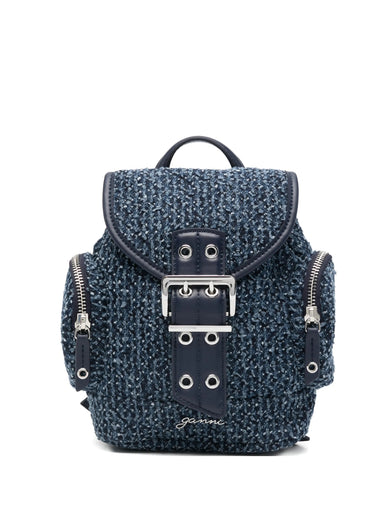Mini denim backpack