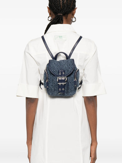 Mini denim backpack