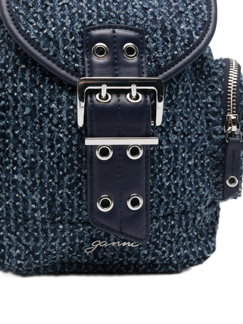 Mini denim backpack