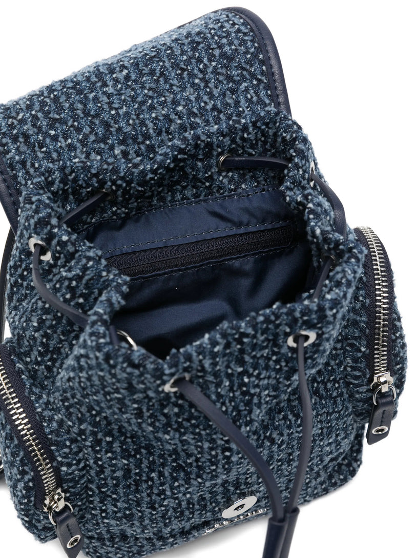 Mini denim backpack