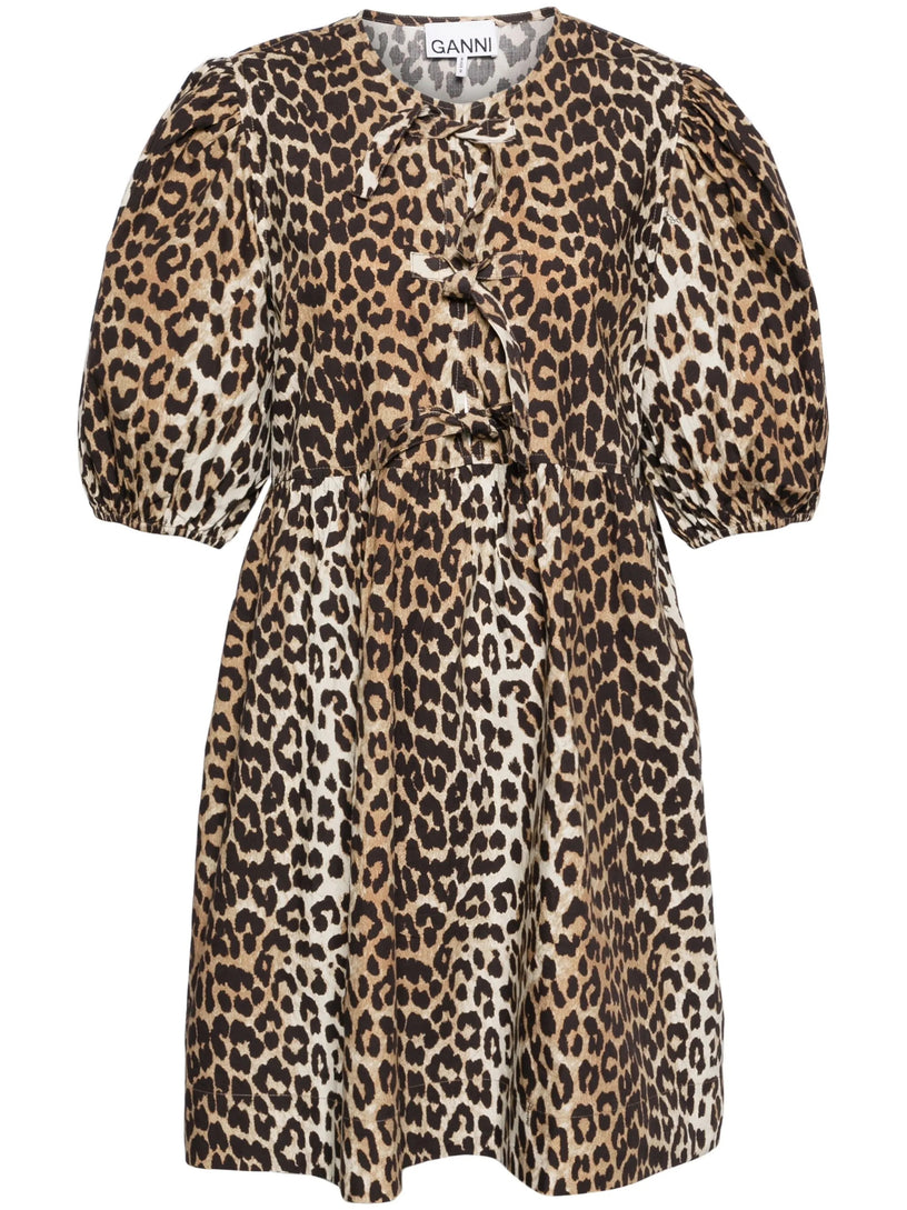 Short leopard dress