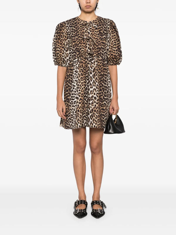 Short leopard dress