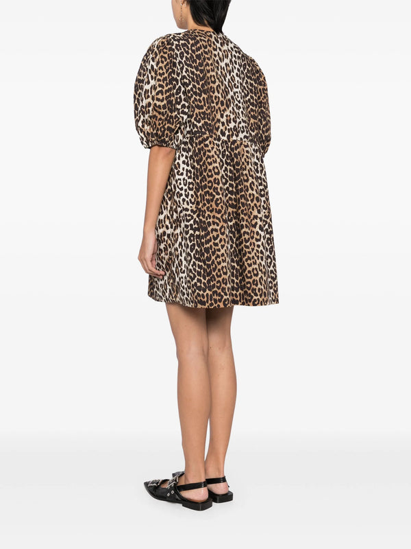 Short leopard dress