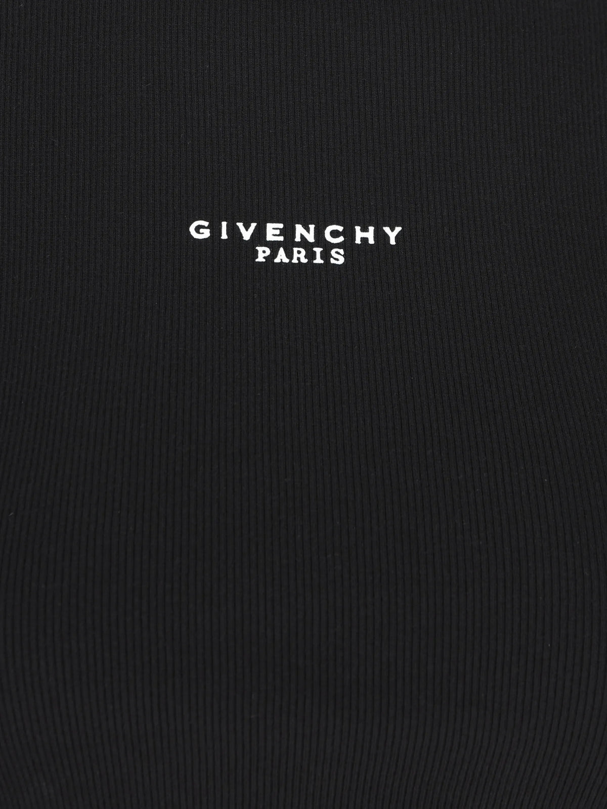 Cropped tank top in cotton with GIVENCHY Paris print