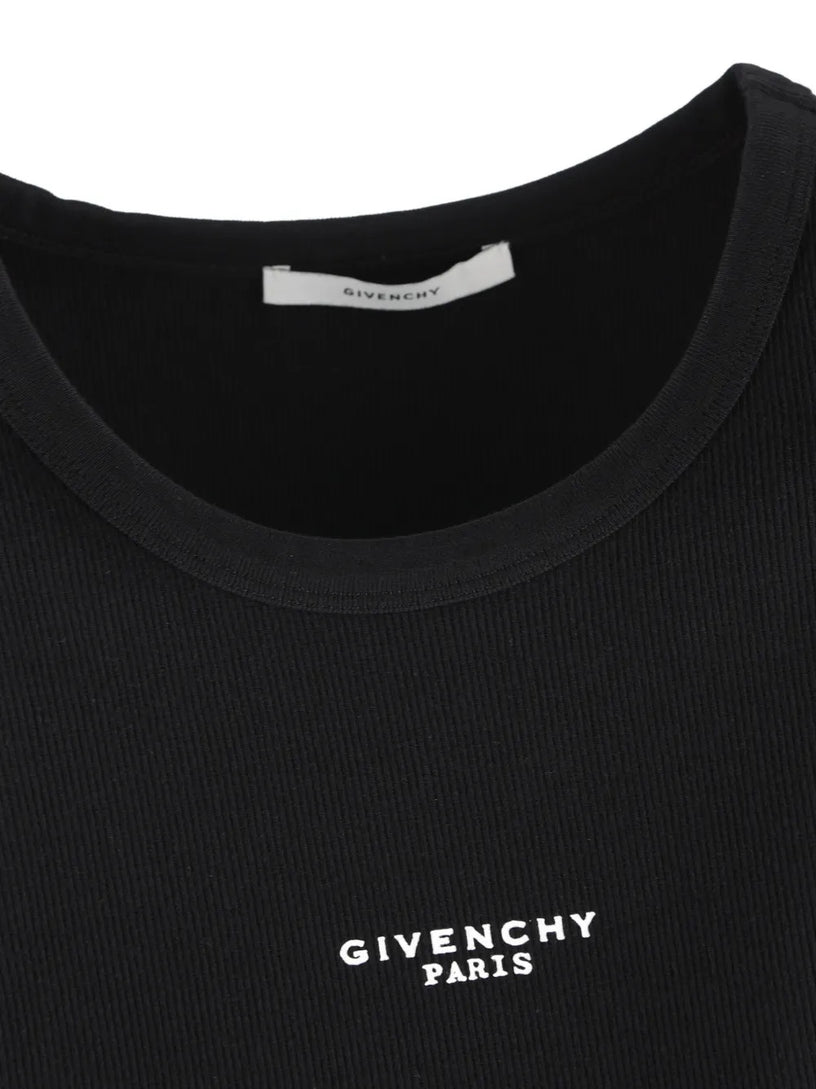 Slim fit tank top in cotton with GIVENCHY Paris print