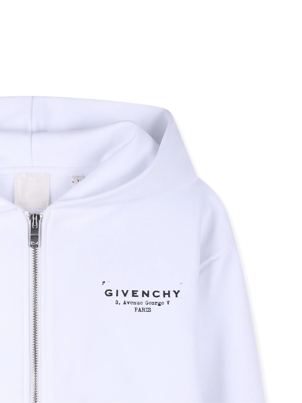 Zipped hoodie in fleece with GIVENCHY Stamp print