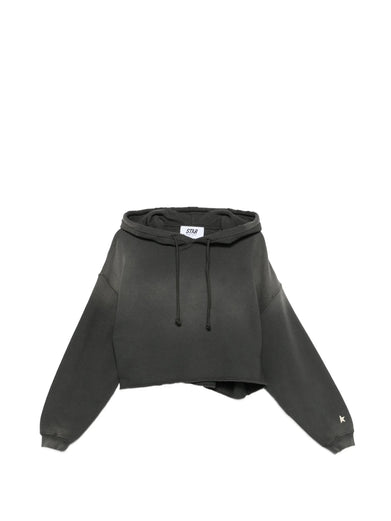 Cropped hooded sweatshirt