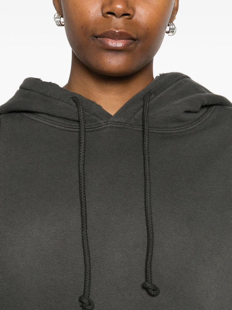 Cropped hooded sweatshirt